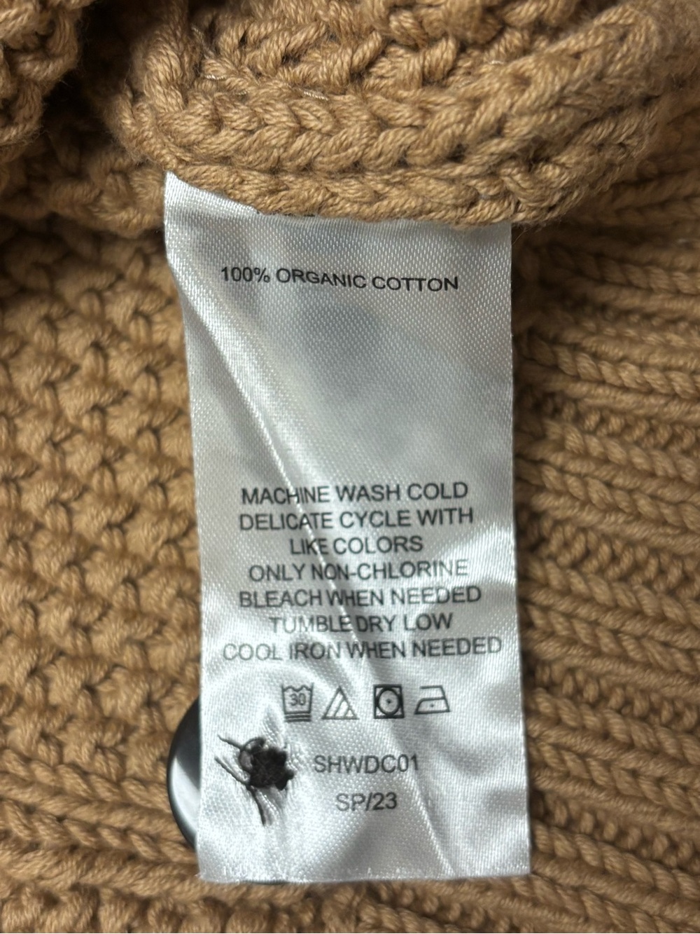 Quince organic cotton oversized cable cardigan, size L - Picture 11 of 13